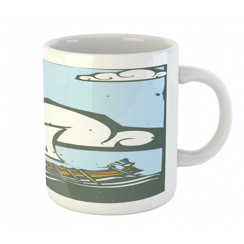 Greek Galley with Oars Sail Mug