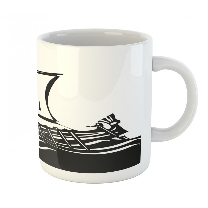 Greek Ship on Sea Mug