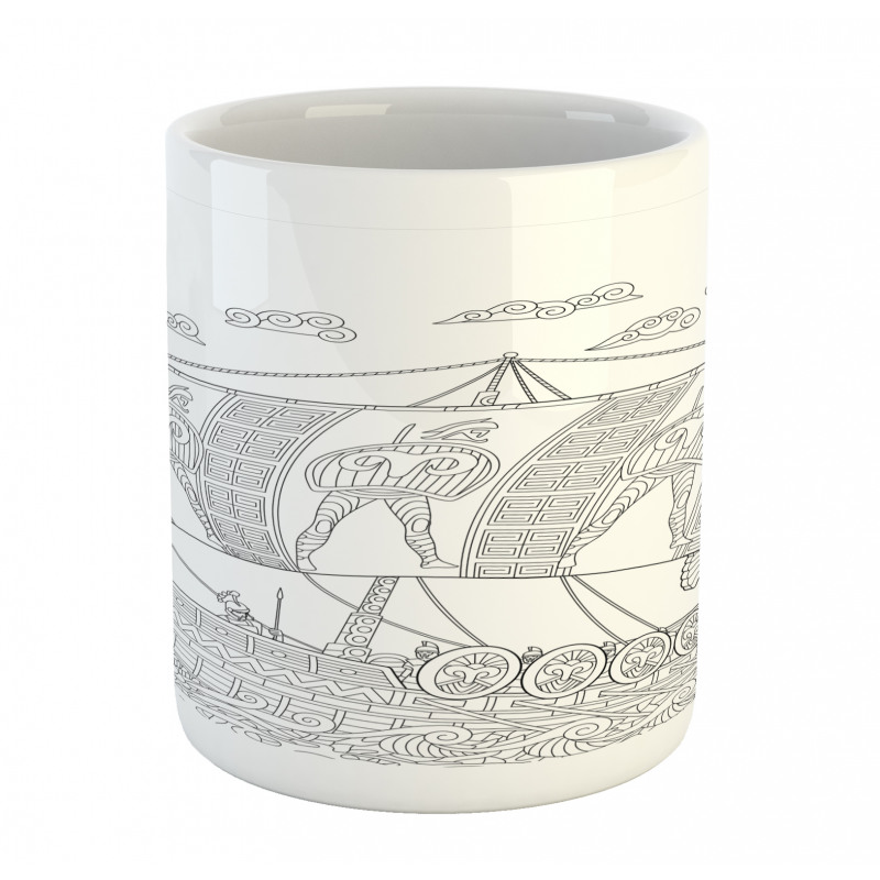 Uncolored Galley Mug