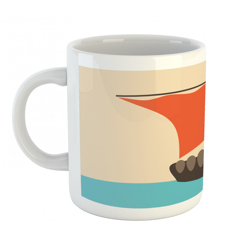 Sailboat with Woman Mug