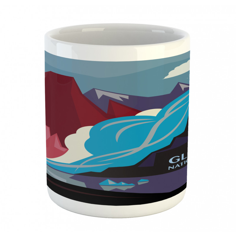 Abstract Mountains and River Mug