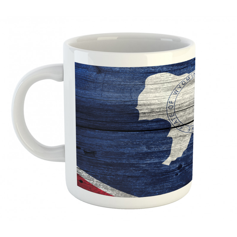 Equality State Flag Wooden Mug