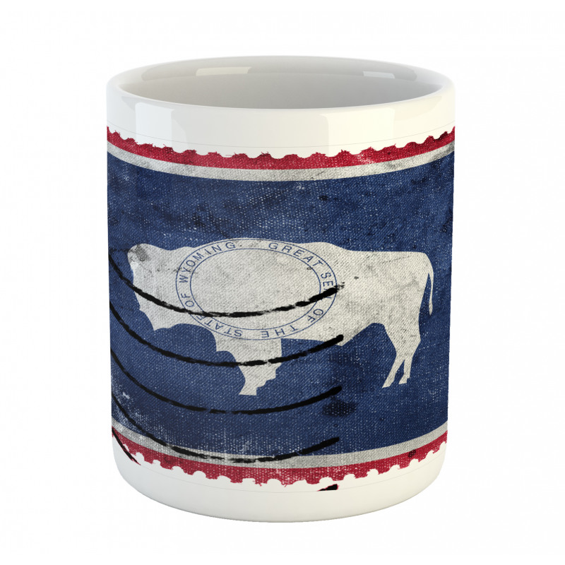 Old Postage Stamp Like Flag Mug