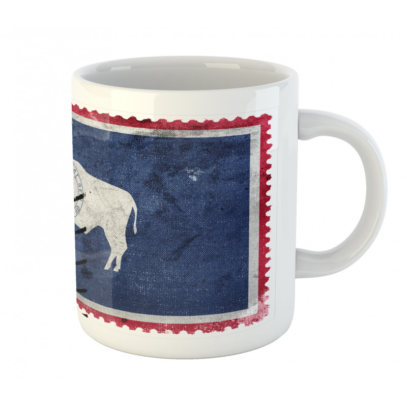 Old Postage Stamp Like Flag Mug