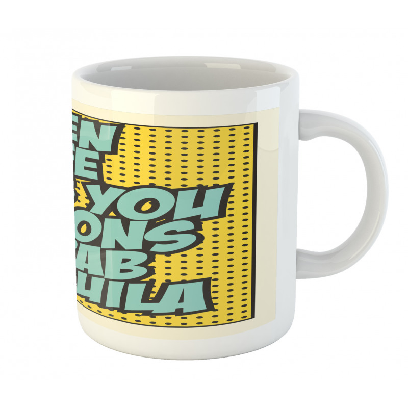 Retro Design Funny Words Mug