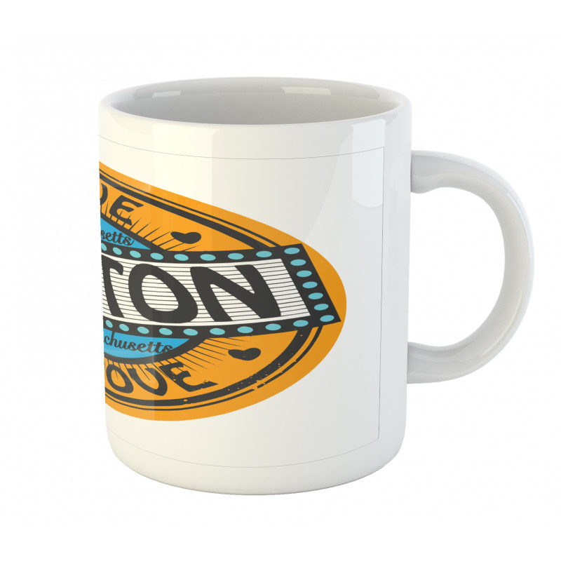 Stamp Style Retro Mug