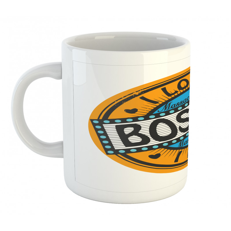 Stamp Style Retro Mug