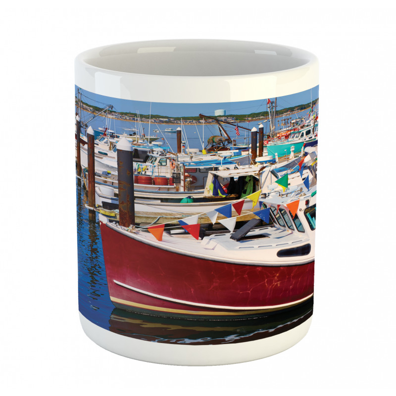 Boats Pier Nautical Mug