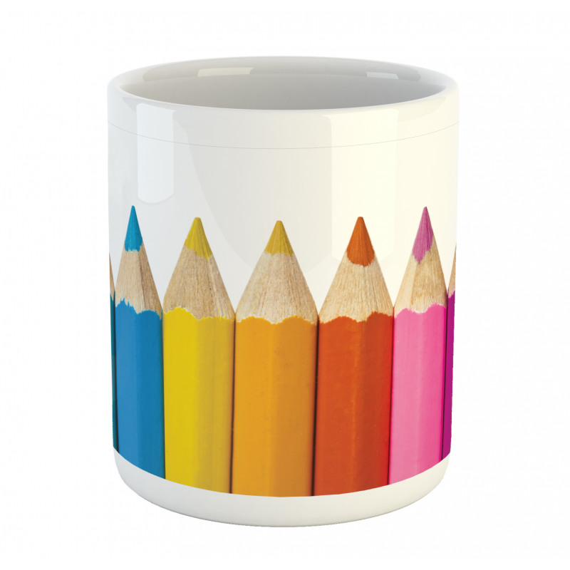 Colorful Pencils Macro Photo Mug