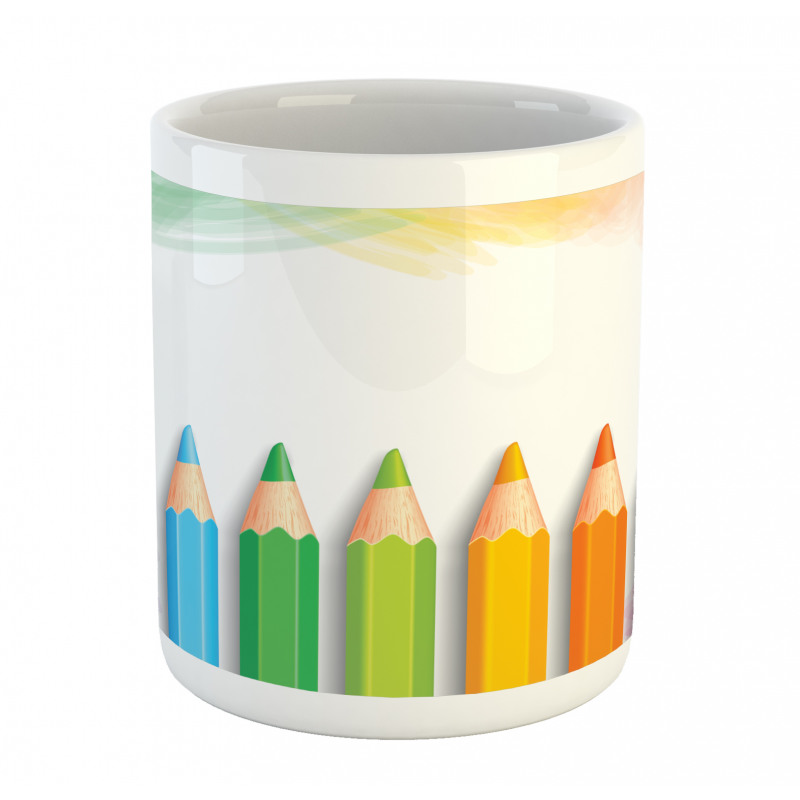 Realistic Colorful Pencils Mug