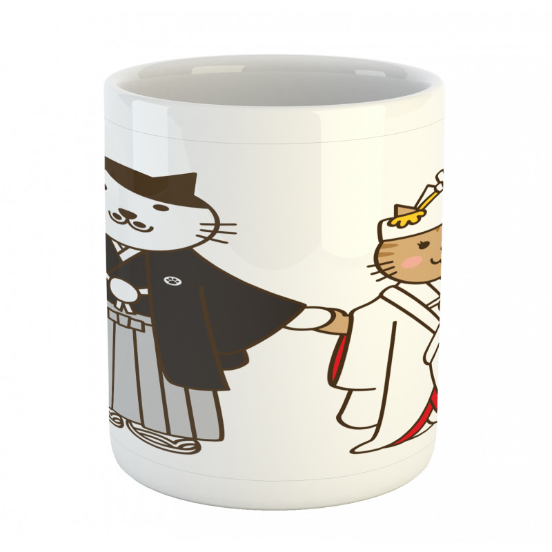 Bride and Groom Cats Mug