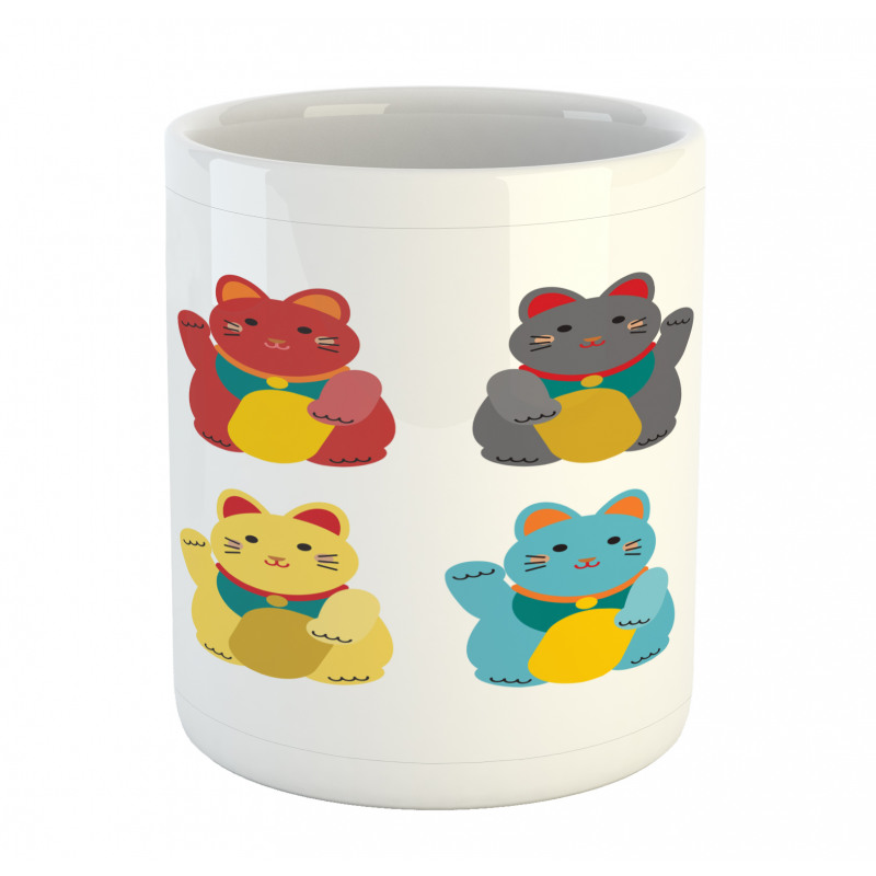 Colorful Maneki Neko Mug