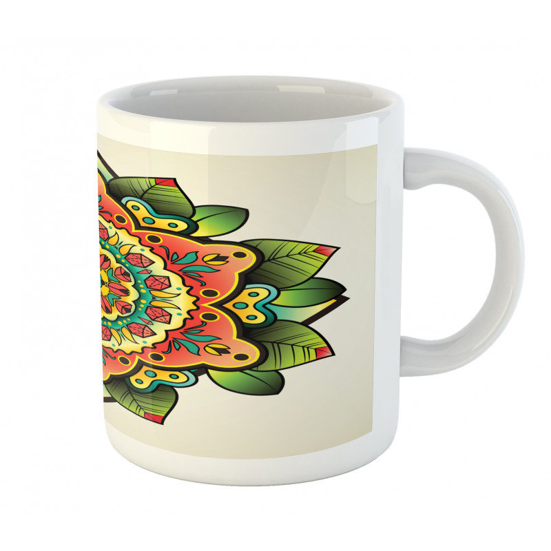 Floral Medallion Ornate Mug