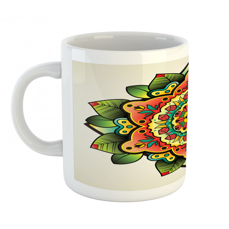 Floral Medallion Ornate Mug