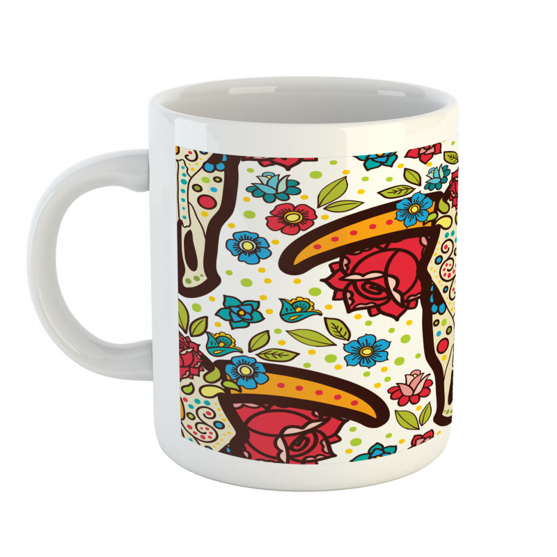 Mexican Folk Animal Skull Mug