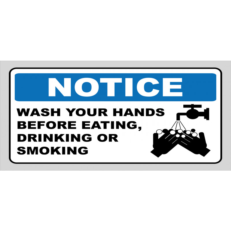 Notice Wash Hands Mug