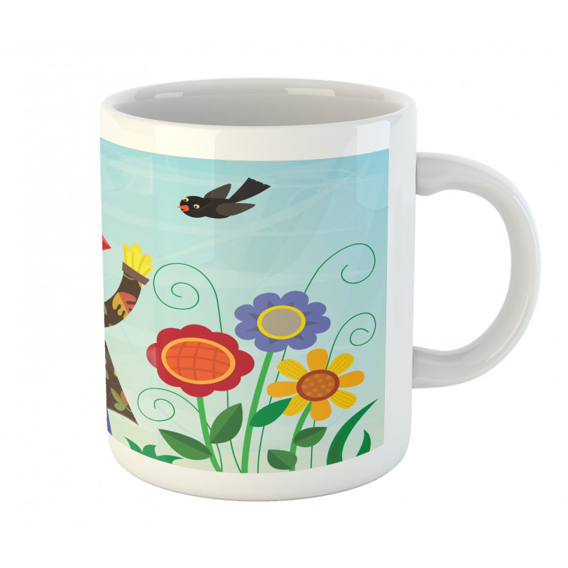 Rustic Scene Bird Friends Mug