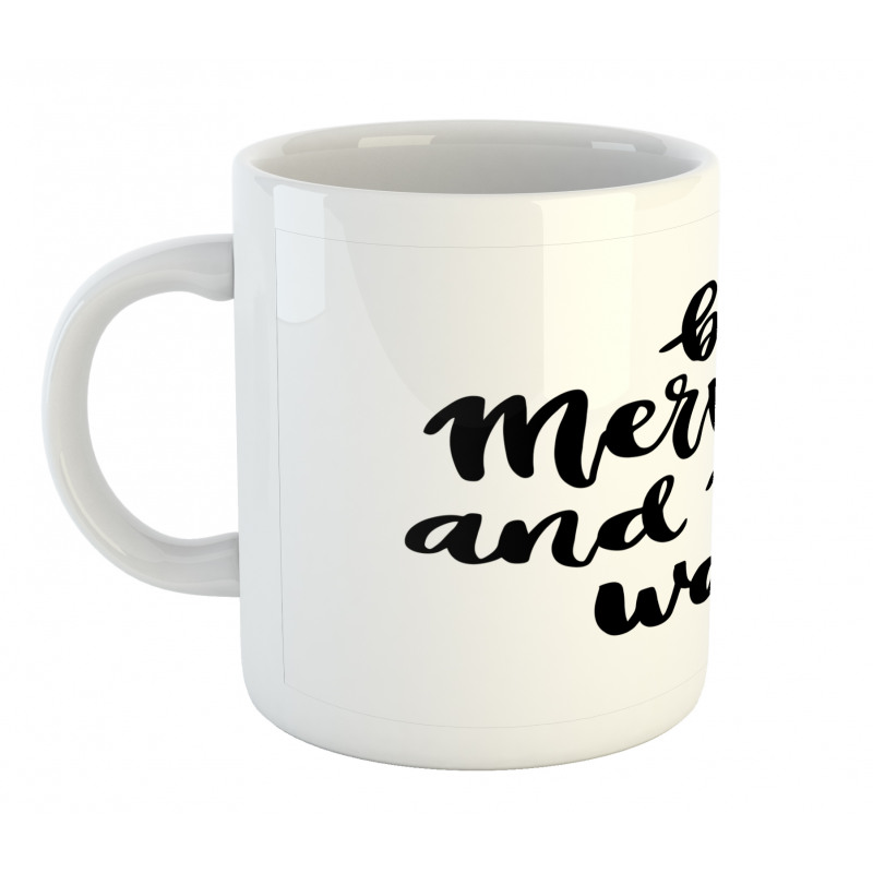 Monochrome Be a Mermaid Mug