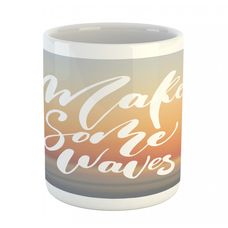 Words on Blurry Sunset Mug