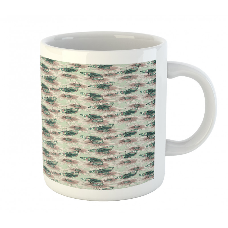 Vintage Flower Butterfly Mug