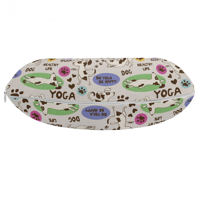 Komilk Boyun Yastığı Yoga Yapan Köpekler Desenli
