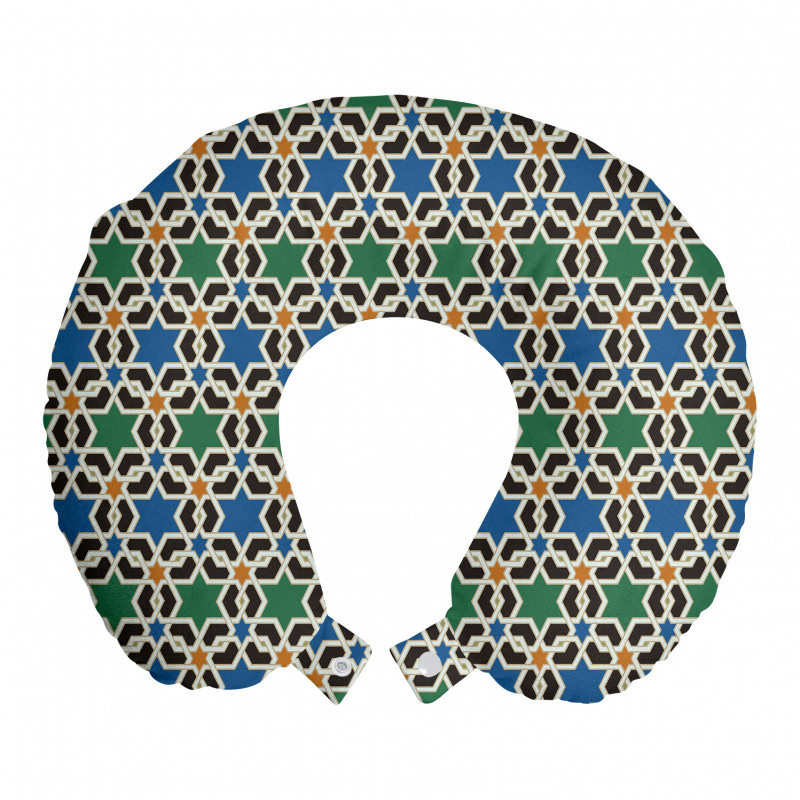 Geometrik Boyun Yastığı Mozaik Desenli