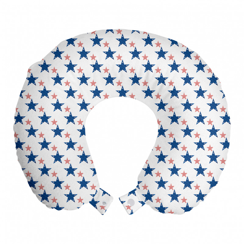 Vatansever Boyun Yastığı Amerikan Bayrağı Temalı Parlak Yıldızlar