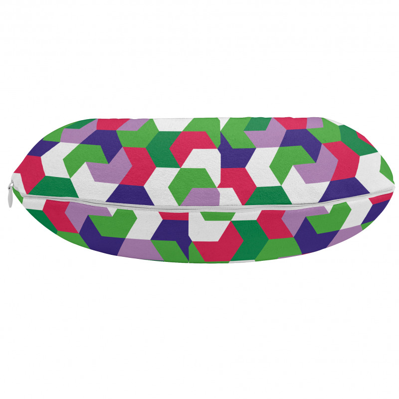 Geometrik Boyun Yastığı Rengarenk Mozaik Şekilli