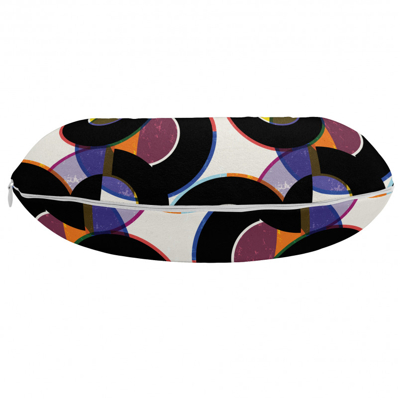 Soyut Boyun Yastığı Retro Stilinde Renkli Geometrik Şekiller