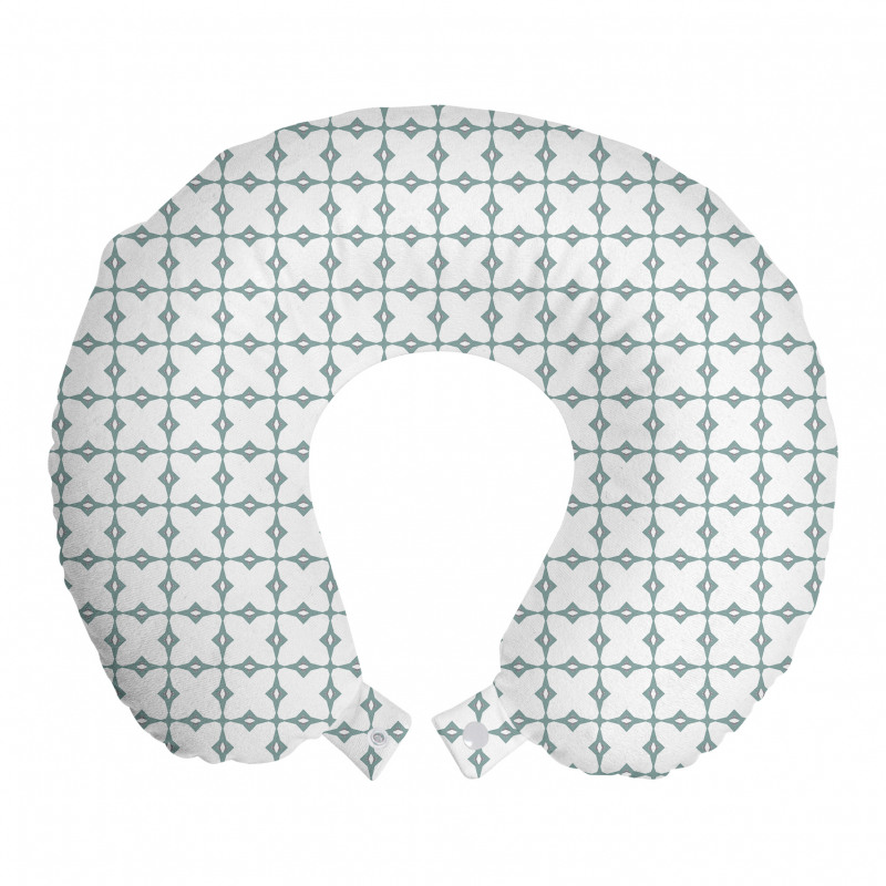 Geometrik Boyun Yastığı Dekoratif Kareler Desenli