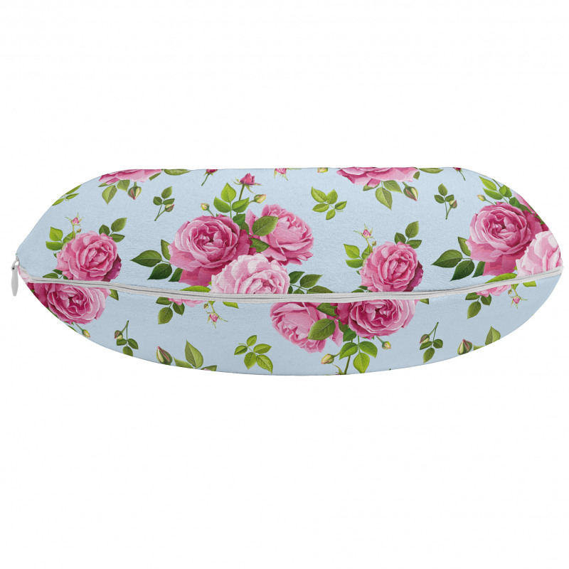 Gül Boyun Yastığı Romantik İngiliz Stili Çiçek Buketleri Deseni
