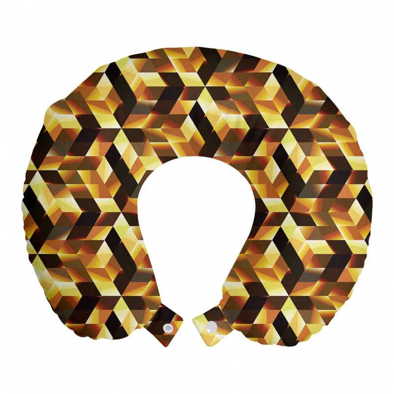 Çizgili Boyun Yastığı Geometrik Mozaik