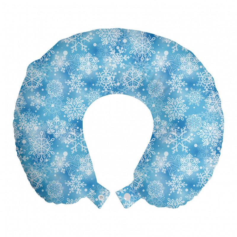 Grafik Boyun Yastığı Bulanık Zeminde Farklı Kar Tanesi Sembolleri