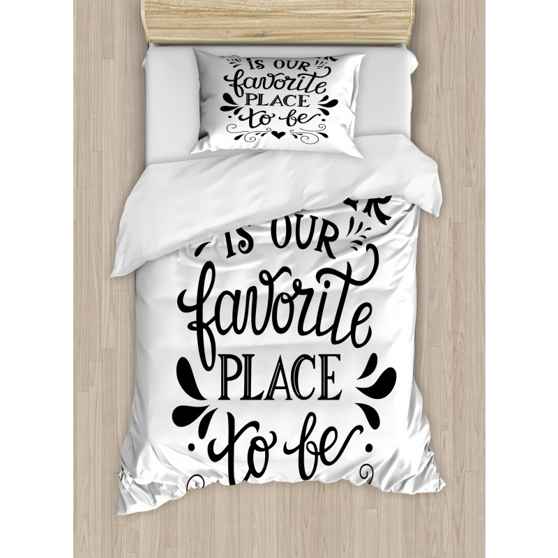 Family Love Saying Art Duvet Cover Set