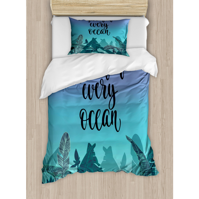 Swim in Every Ocean on Ombre Duvet Cover Set