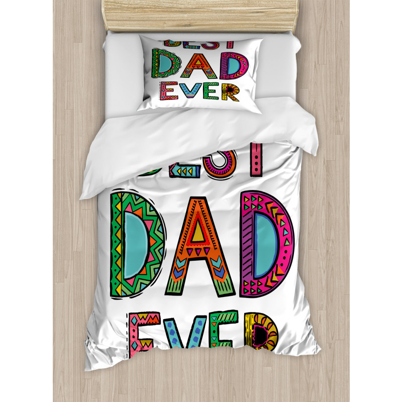 Fathers Day Best Dad Ever Duvet Cover Set