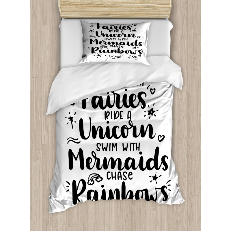 Creatures Phrases Duvet Cover Set