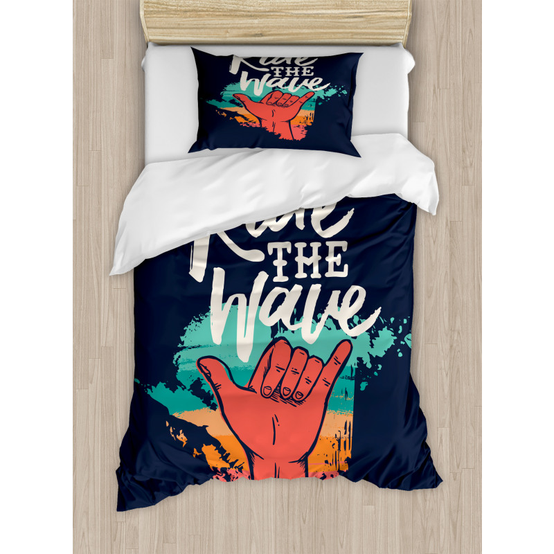 Ride the Wave and Gesture Duvet Cover Set