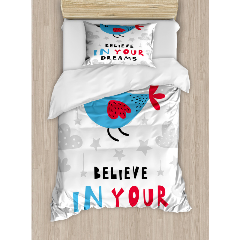 Believe in Your Dreams Bird Duvet Cover Set