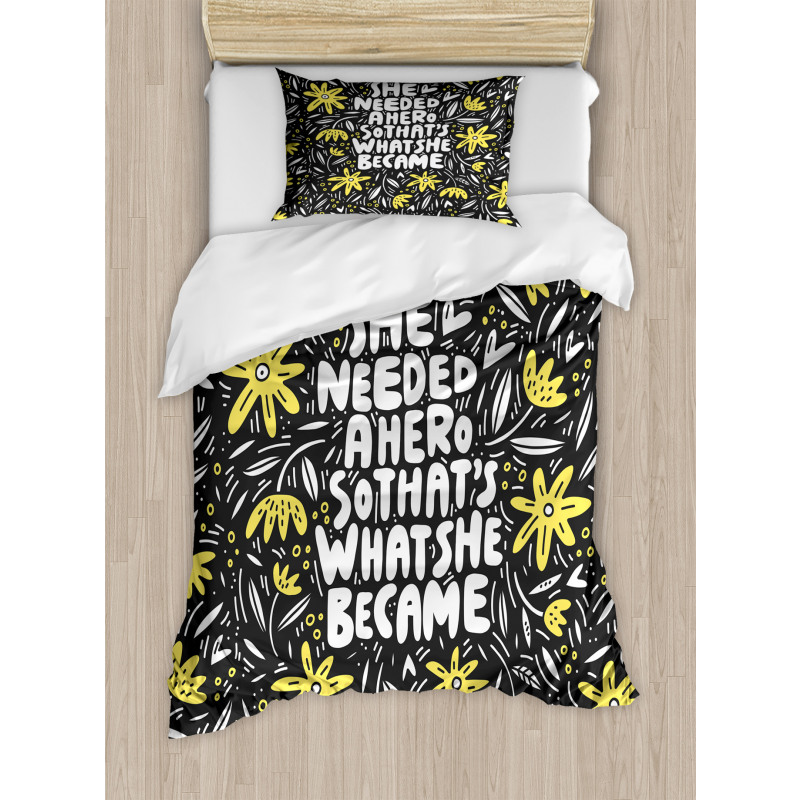 Feminism Flora Lettering Duvet Cover Set