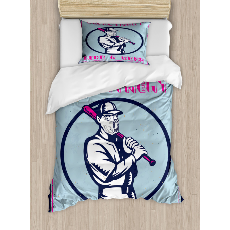 Retro Poster Art Like a Boss Duvet Cover Set