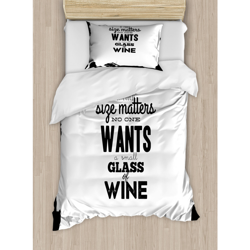 Funny Drinking Words Wine Duvet Cover Set