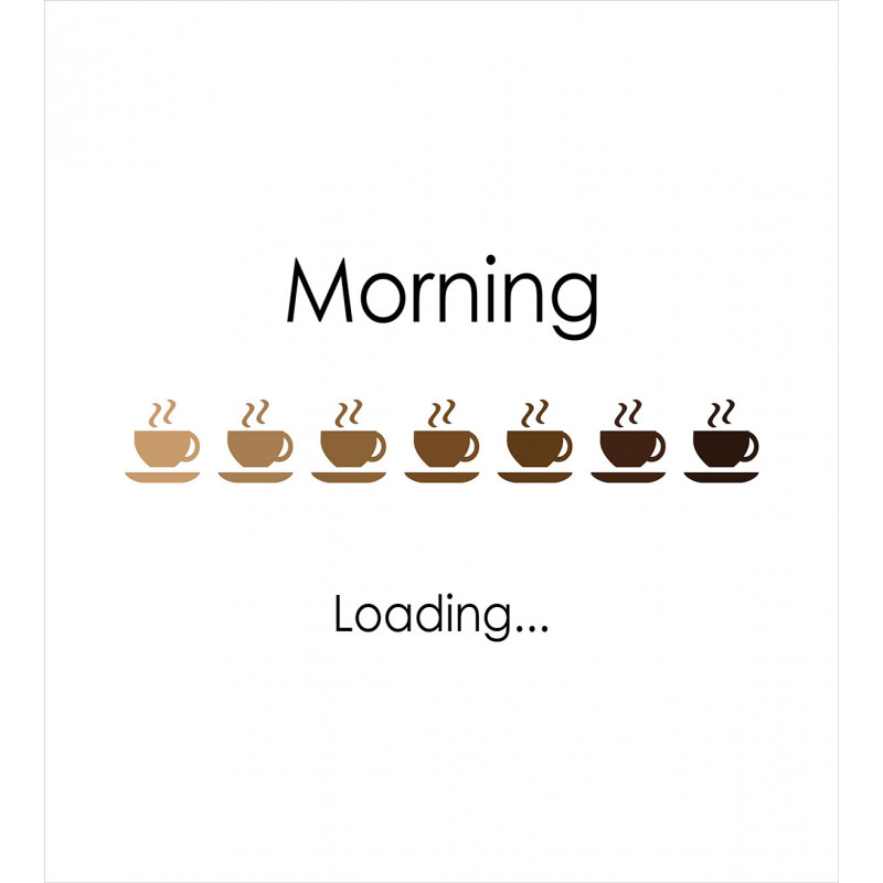 Morning Loading Coffee Cups Duvet Cover Set