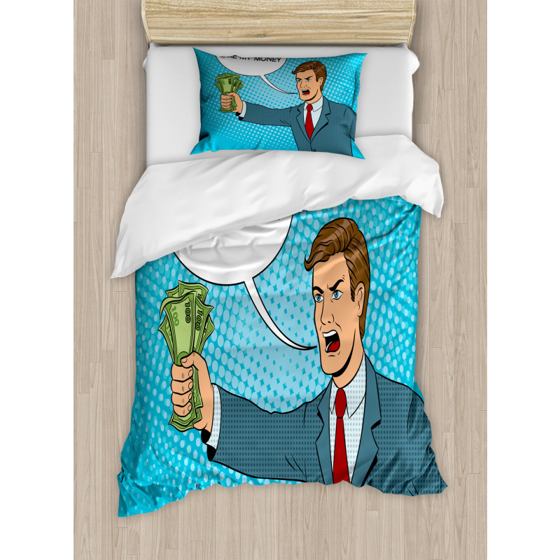 Shut up and Take My Money Man Duvet Cover Set