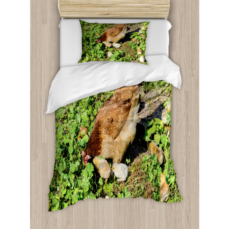 Animals on Shamrocks Duvet Cover Set