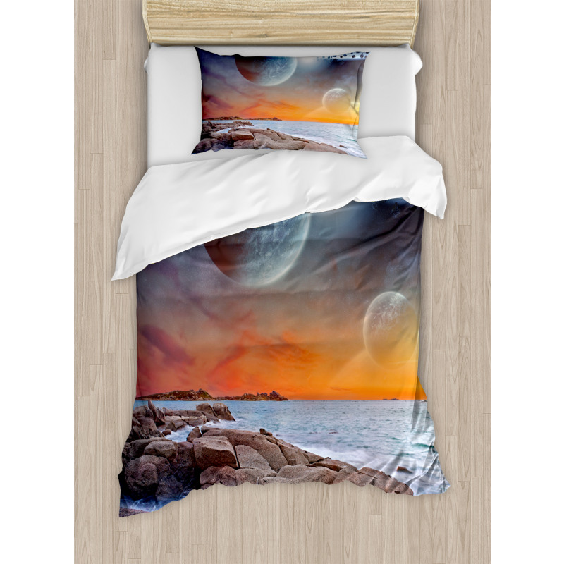 Planet Landscape View Duvet Cover Set