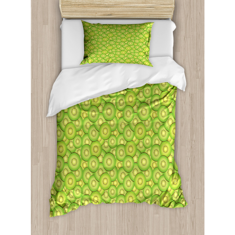 Exotic Fruit Slices Pattern Duvet Cover Set