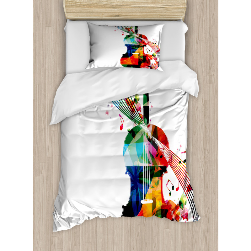 Cheerful String Instrument Duvet Cover Set