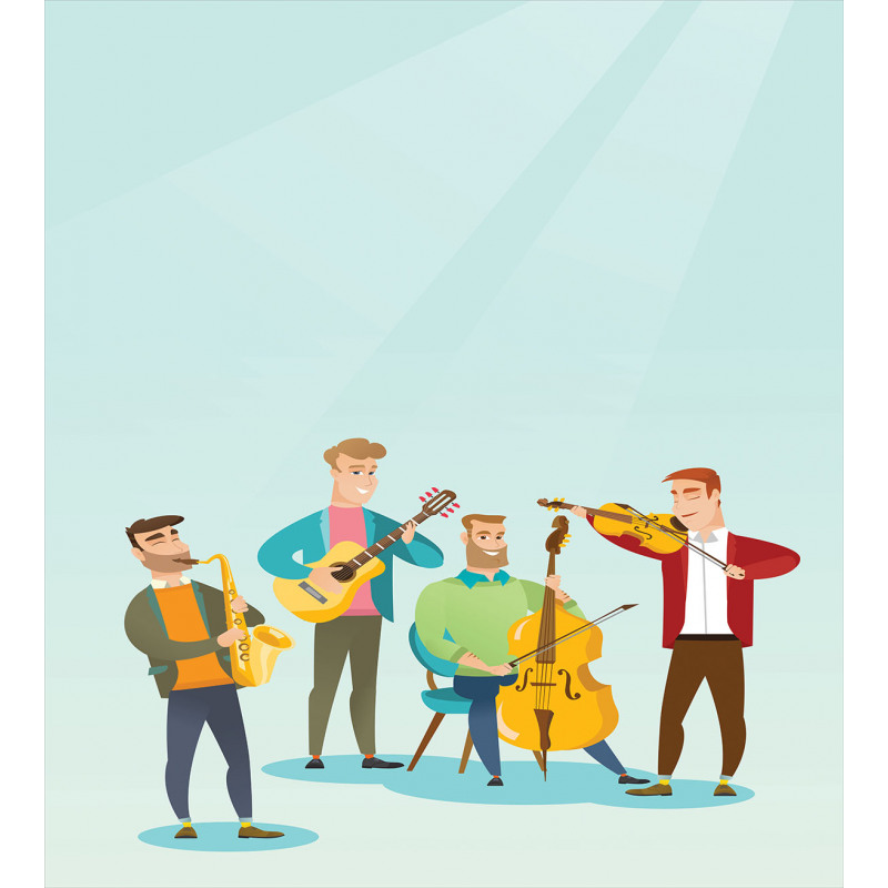 Cartoon Happy Band Concert Duvet Cover Set