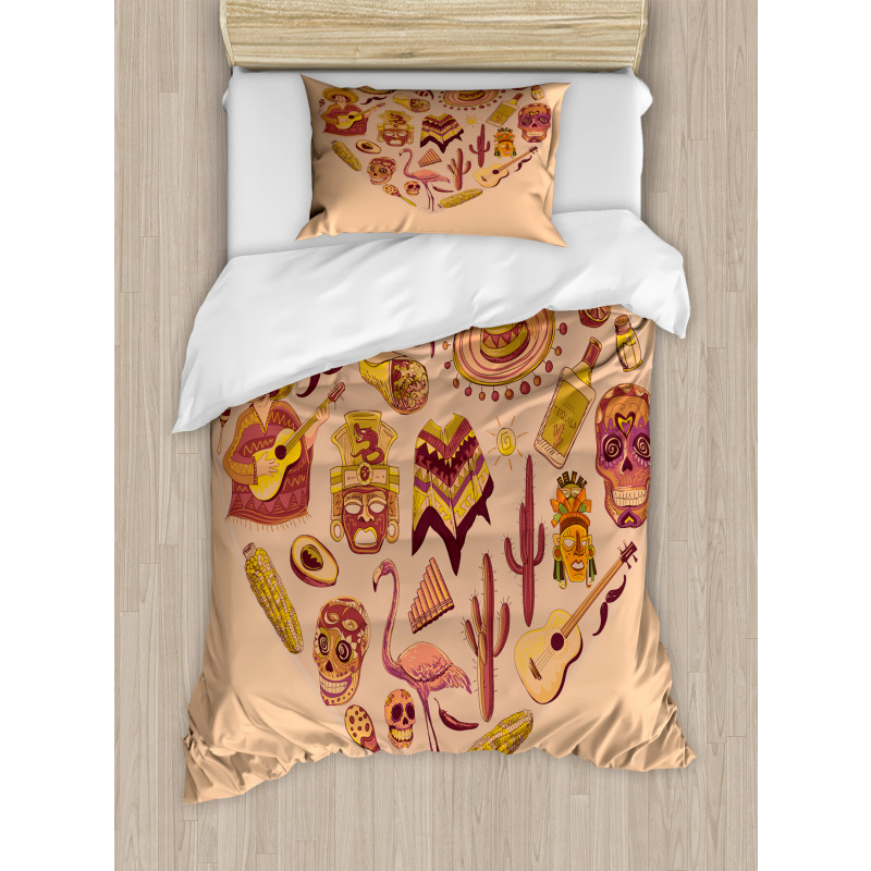 Latin American Folkloric Duvet Cover Set